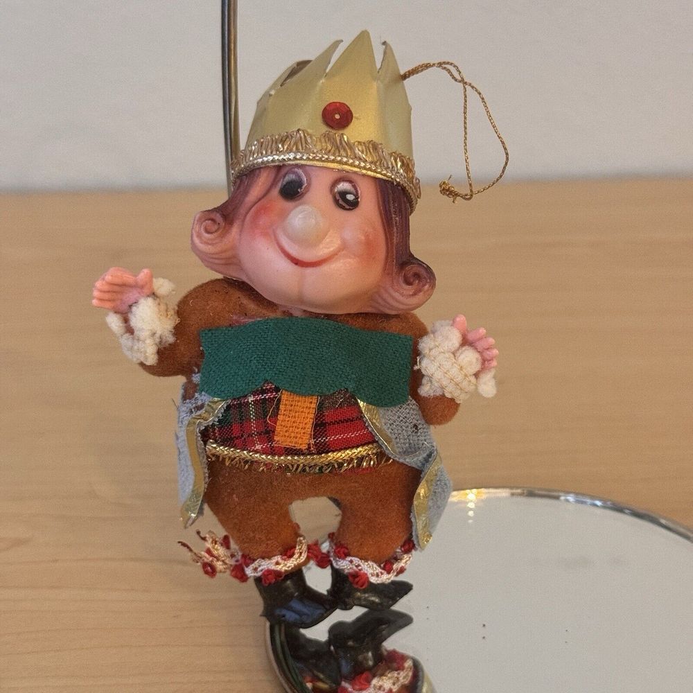 Vintage 1960s Christmas Ornament Old King Cole Alice In Wonderland Kitsch‎ Retro - Picture 2 of 9